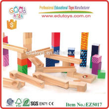 2015 Hot Sell Educational Wooden Creative Rolling Block Game Toy Marble Run